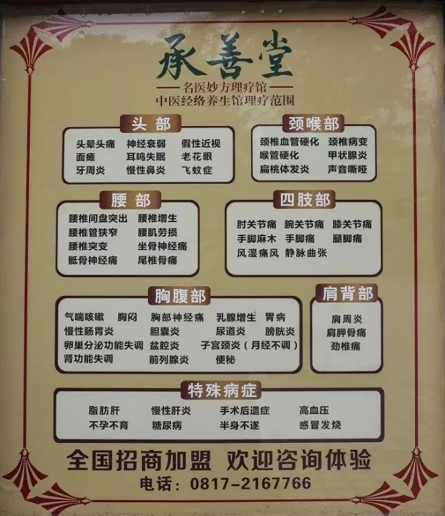 来承善堂中医理疗养生馆看看就知道了!