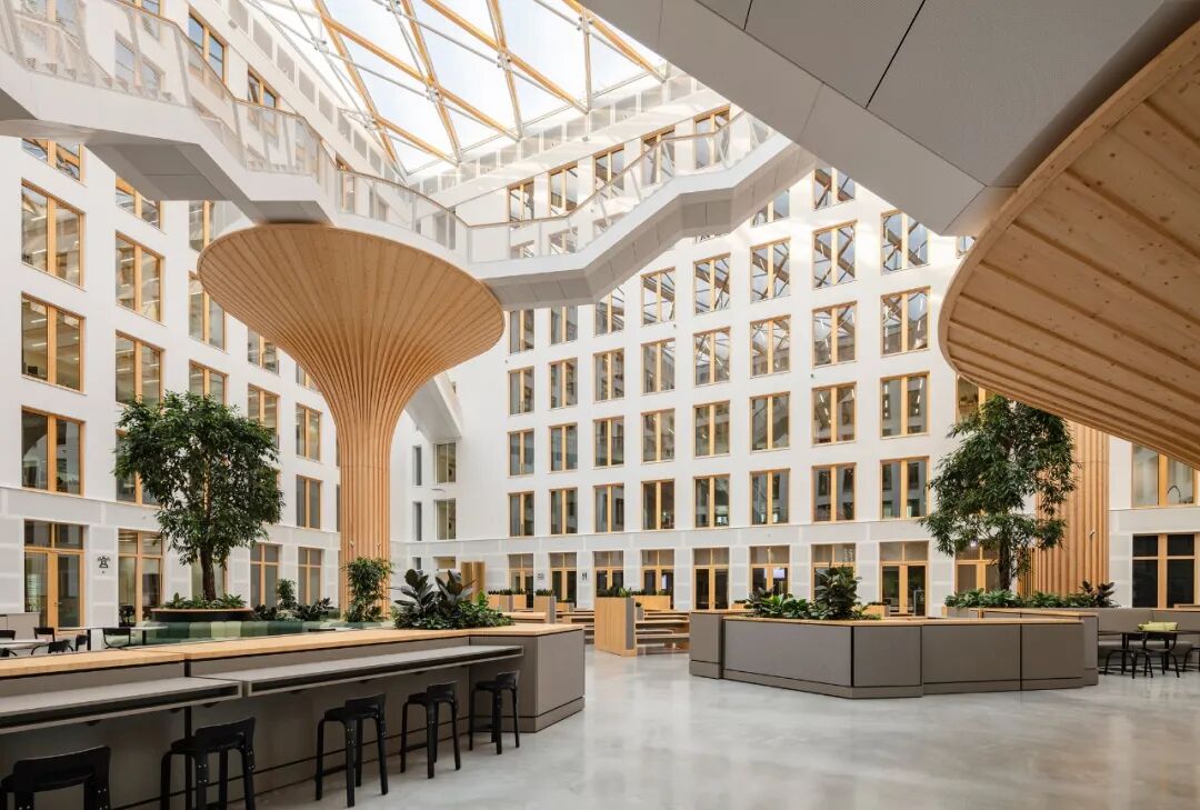 多层办公：大型木桁架结构设计