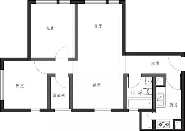 75㎡小戶型改造後2室2廳還有衣帽間，氣質驚艷！ 家居 第3張