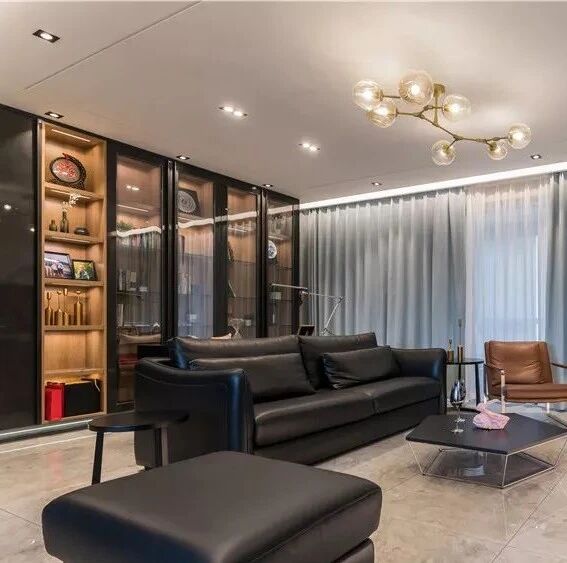 125平的现代风三房，客厅做得太帅，朋友都爱来玩