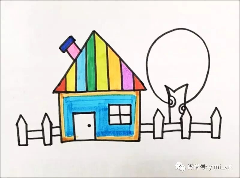 芈老师儿童画视频丨漂亮的房子