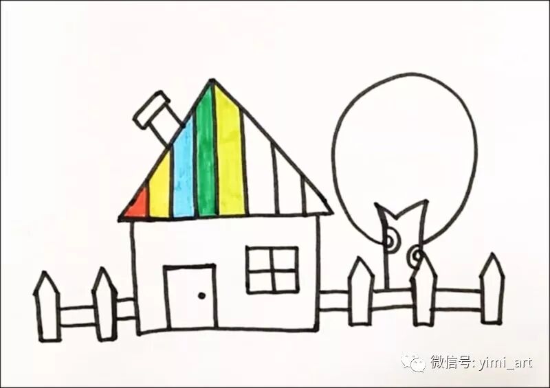 芈老师儿童画视频丨漂亮的房子