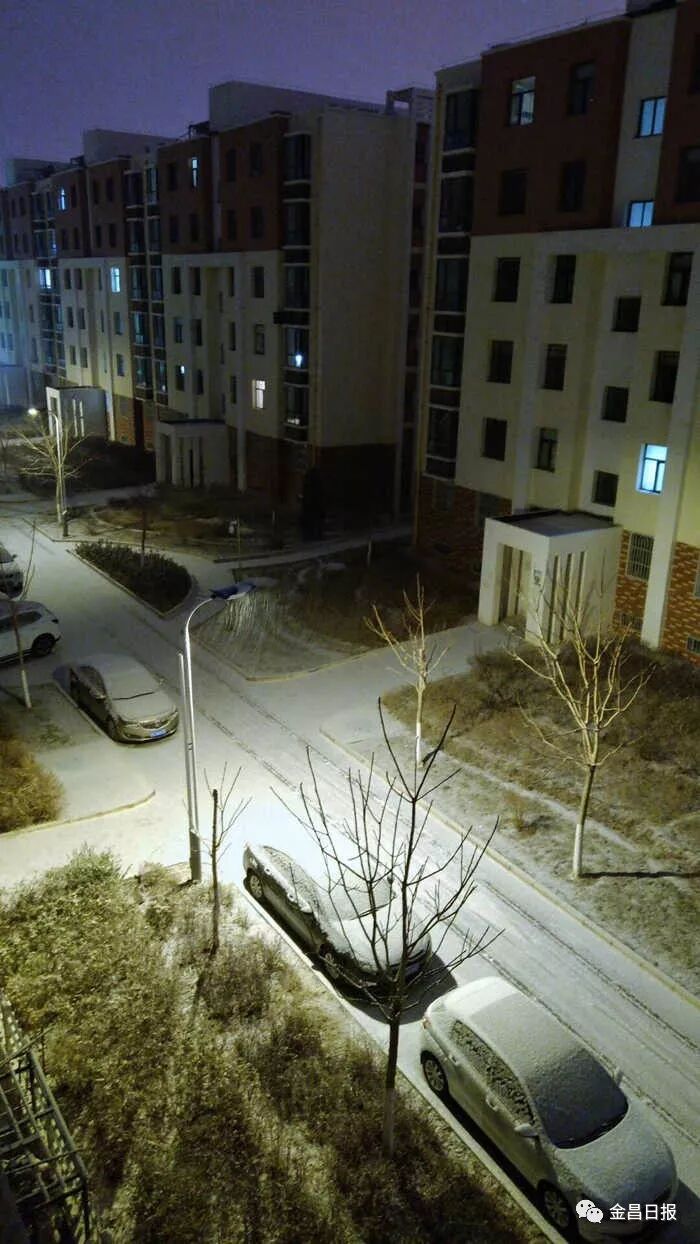 北风那个吹，雪花那个飘，2018年金昌的第一场雪如期而至