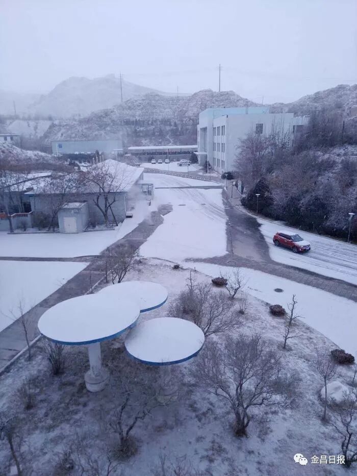 北风那个吹，雪花那个飘，2018年金昌的第一场雪如期而至