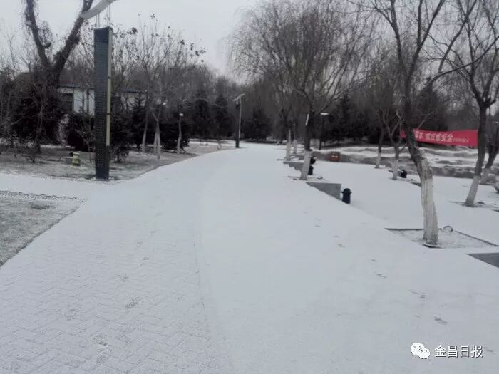 北风那个吹，雪花那个飘，2018年金昌的第一场雪如期而至