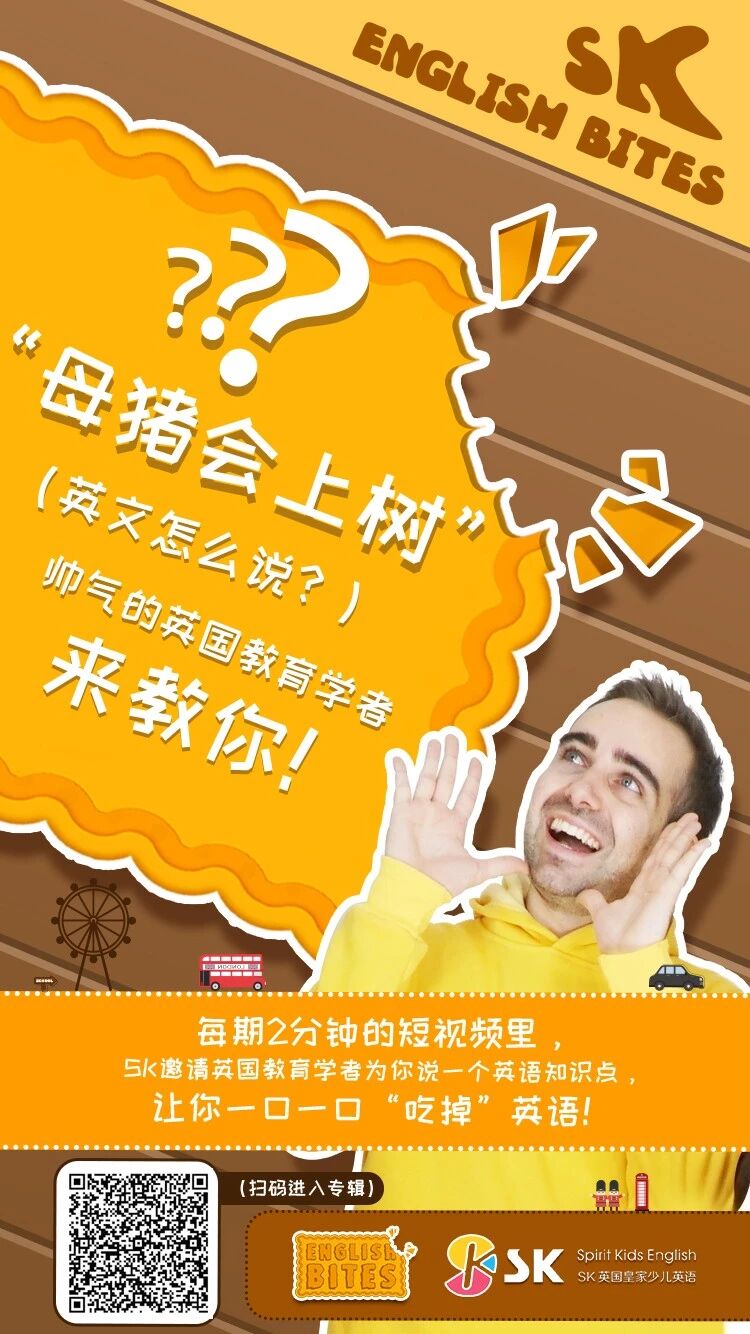 SKEnglishBite|用英文表达“母猪会上树”该怎么说？