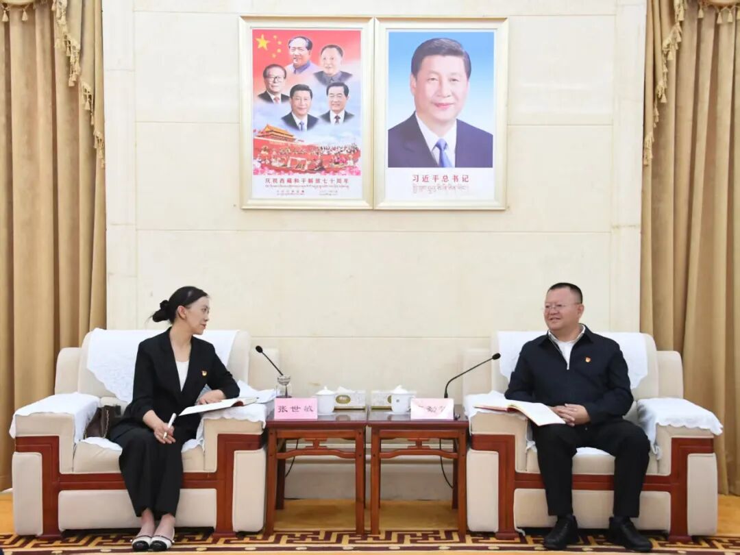 庄劲松与中国电信西藏公司党委书记张世敏座谈