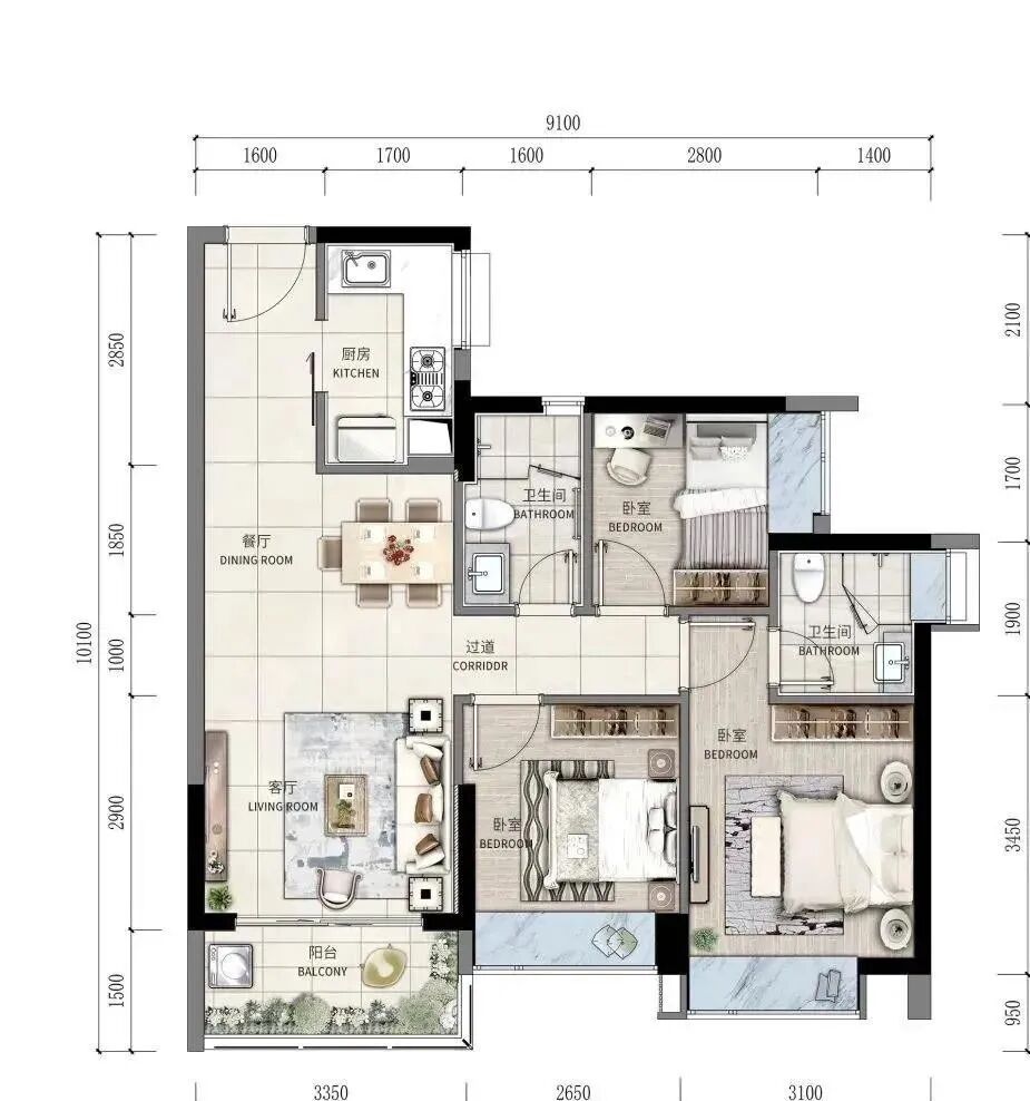 刚需上车盘【时代名著】在售77-121m²，华师附小!