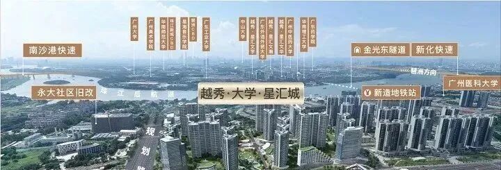 广州番禺创新城！越秀大学星汇城，均价4.4-4.6万