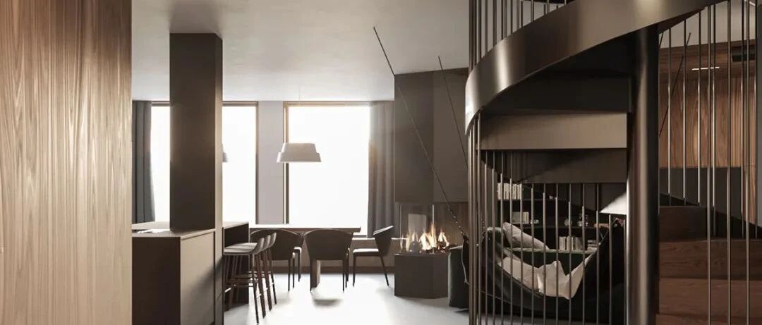 胡桃木+混凝土，250㎡ 两层三口之家