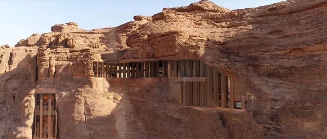 让·努维尔新作 |  凿入岩层中的沙漠度假村，让人想到永恒