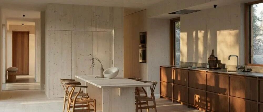 原木+侘寂，现代隐居栖处