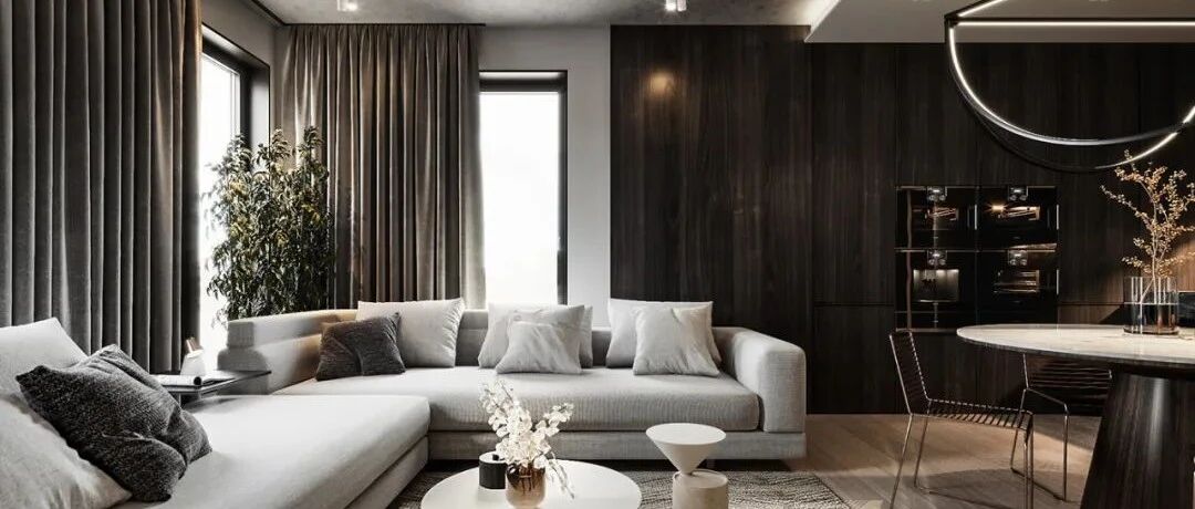 高级灰+轻奢，120㎡现代私宅