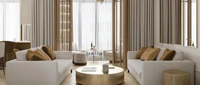 橄榄金+优雅白，126㎡ 轻奢私宅