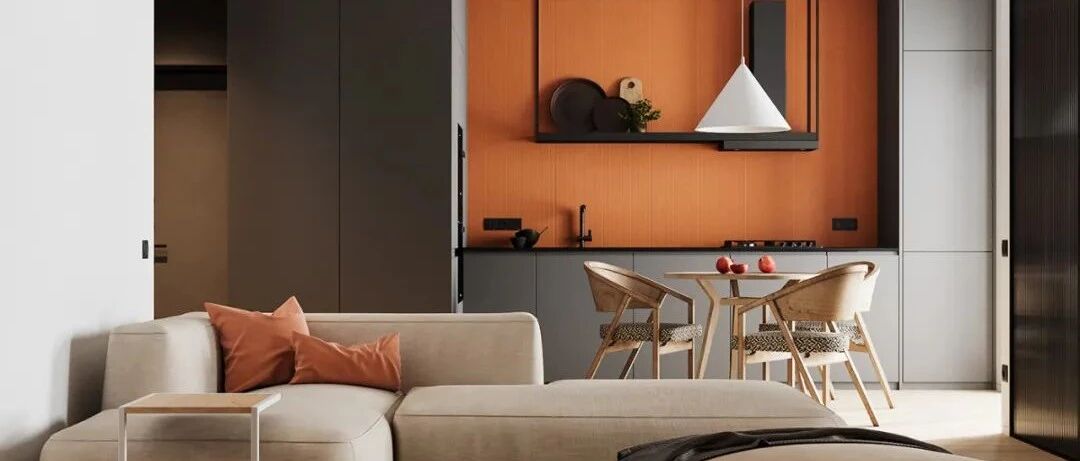 小户型·55m² “活力橙”单身女生公寓