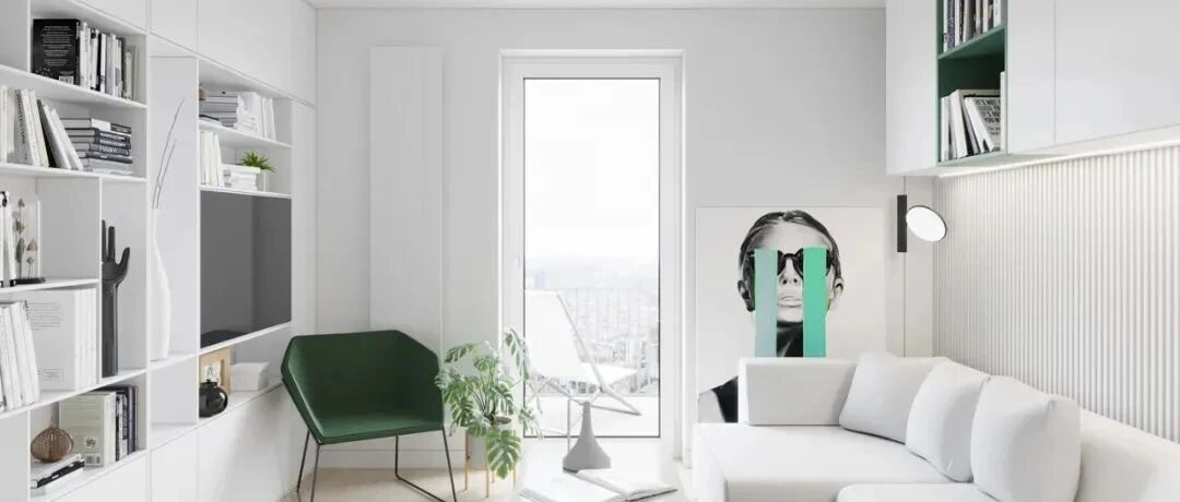 28m²白+绿小户型，仿佛会呼吸的空间设计