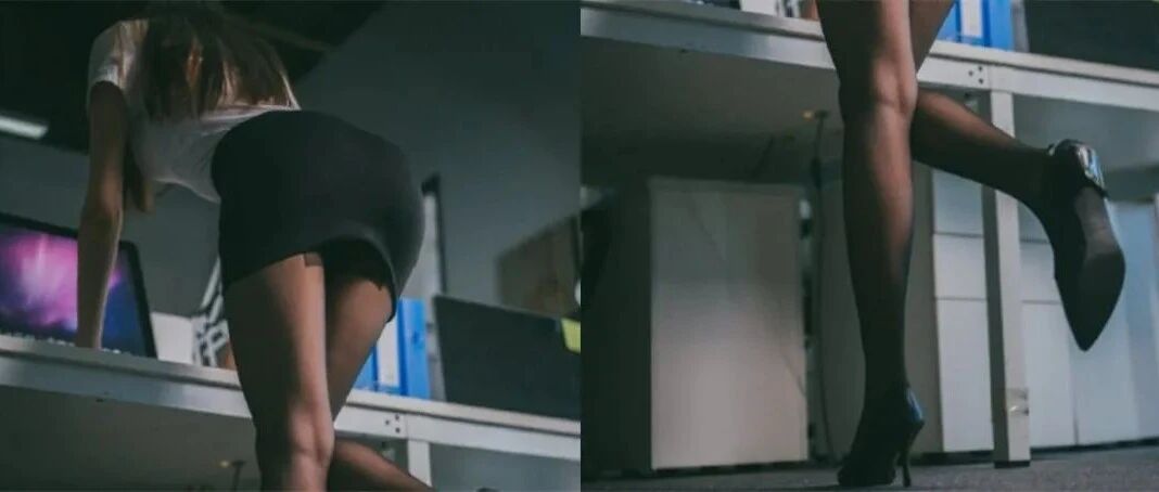 女同事真节俭，丝袜有补丁都不舍得换！