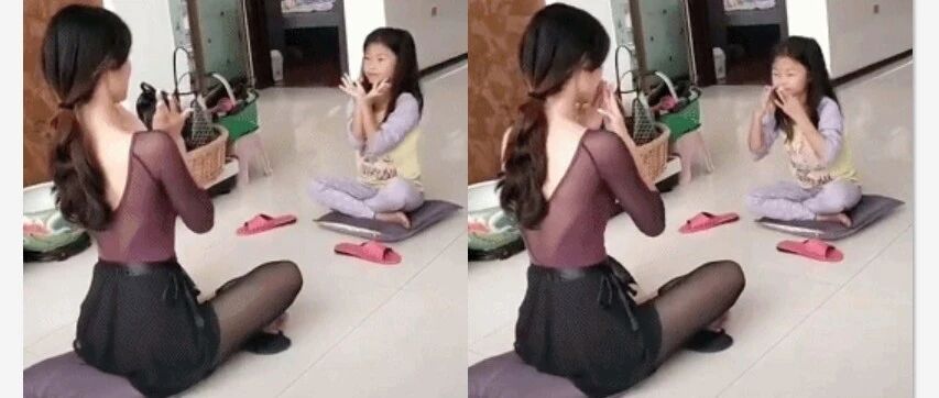 爸爸请的美女私教老师，这是给爸爸报的兴趣班？