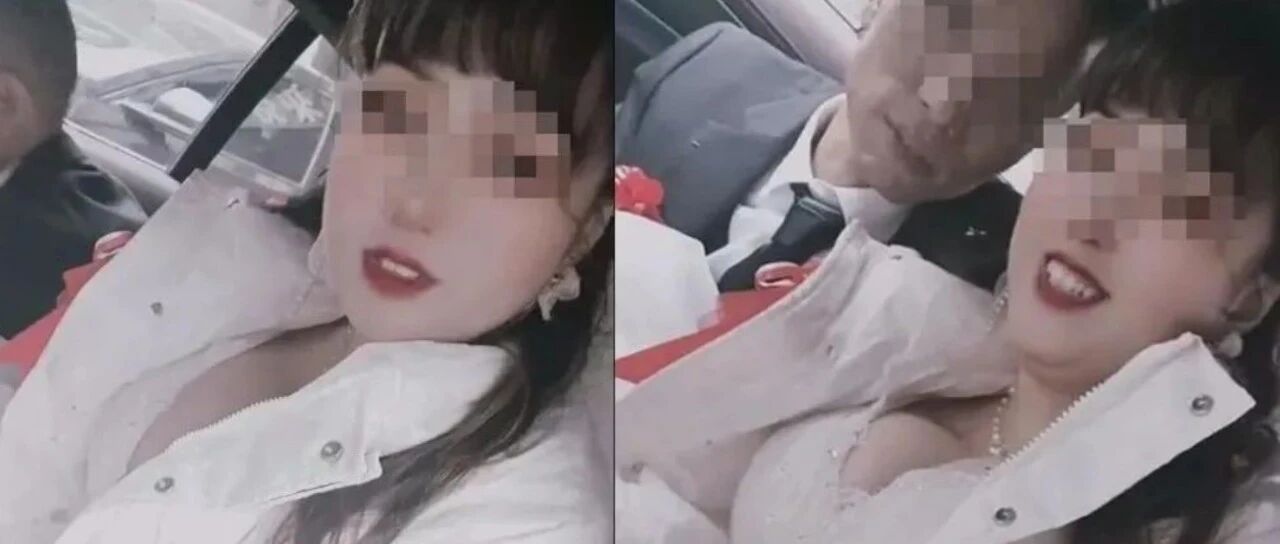 在新娘的衬托下，新郎的头好小！