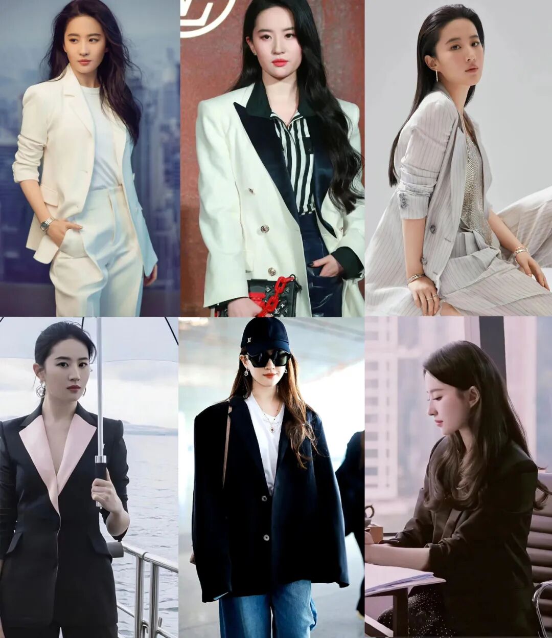 女明星早春西装穿搭刘雯杨幂真的顶