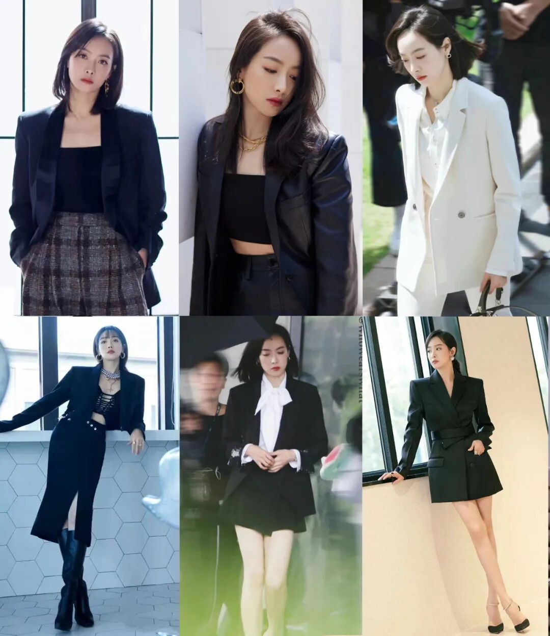 女明星早春西装穿搭,刘雯杨幂真的顶!