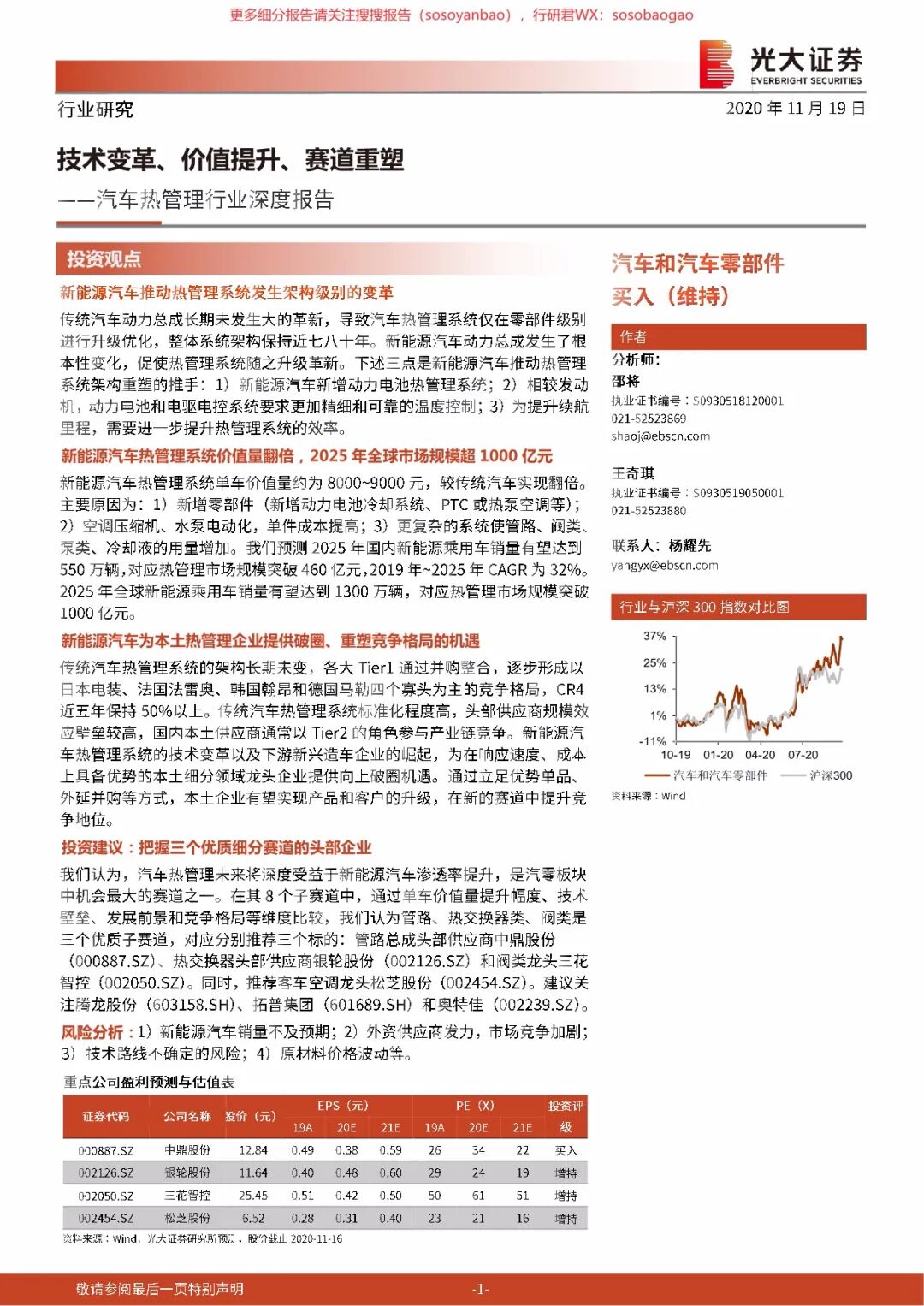 【报告742】汽车热管理行业深度报告（50页可下载）的图1