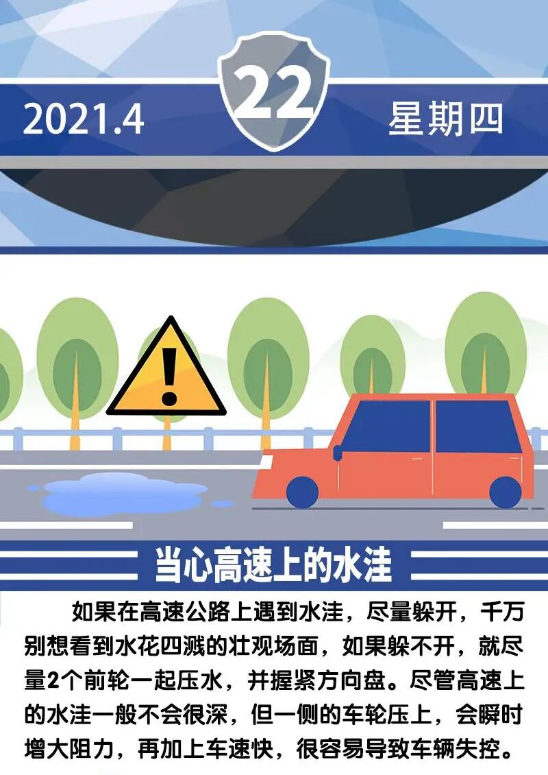 每日交通安全提醒