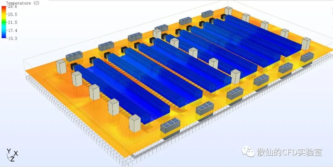 利用CFD技术对数据中心机房进行模拟的图7