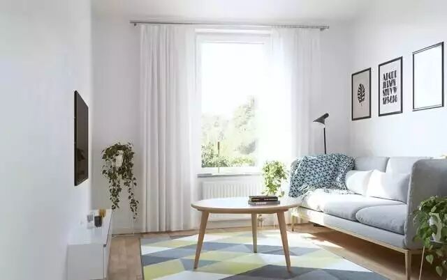 窗帘别做半截子 满墙落地显空间