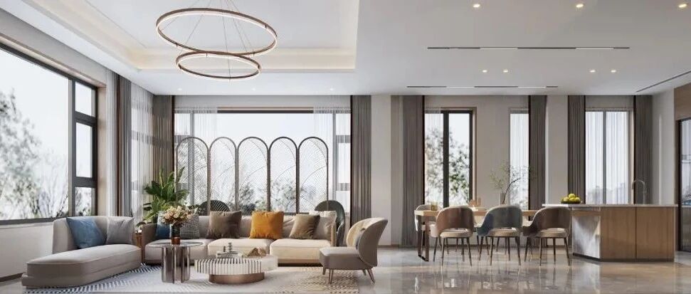 360㎡现代简约，与时光温柔相处~