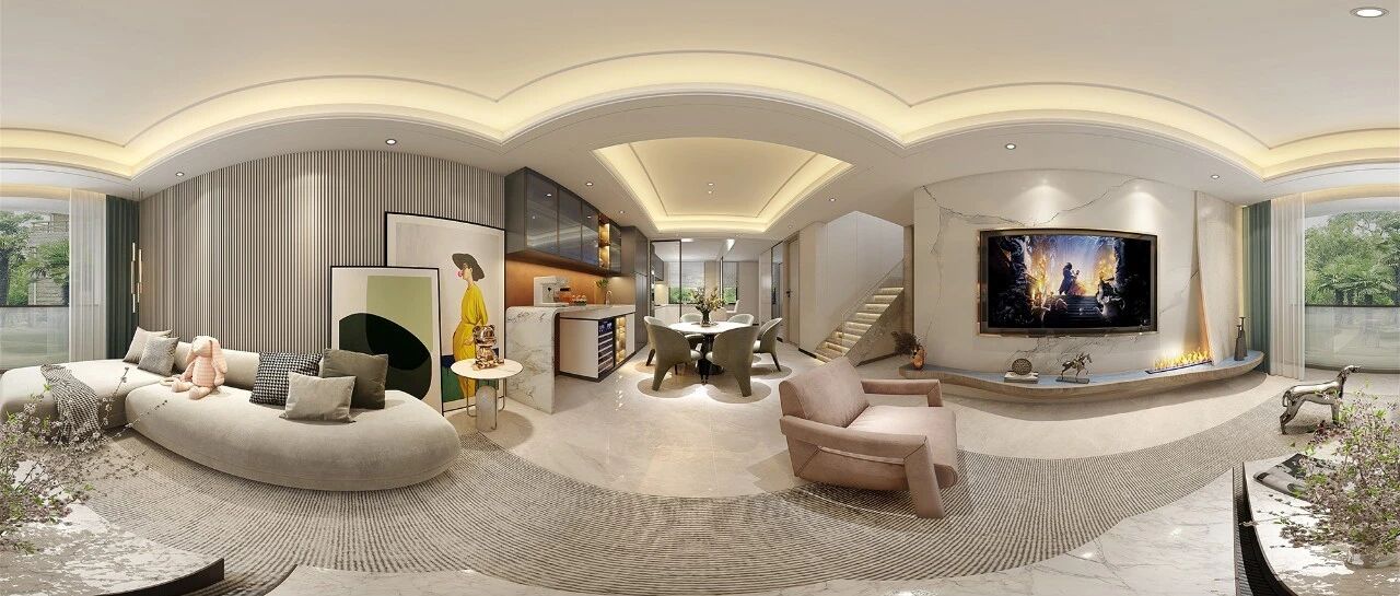 缪斯新作 | 380㎡现代设计，格调满分尽显理想家~