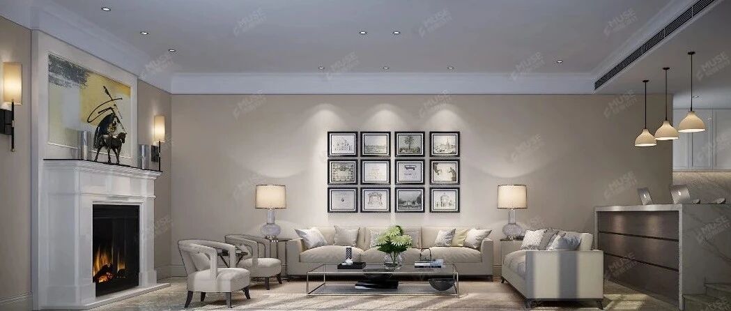 简美设计|不用出国，450㎡别墅一样有西方气质。