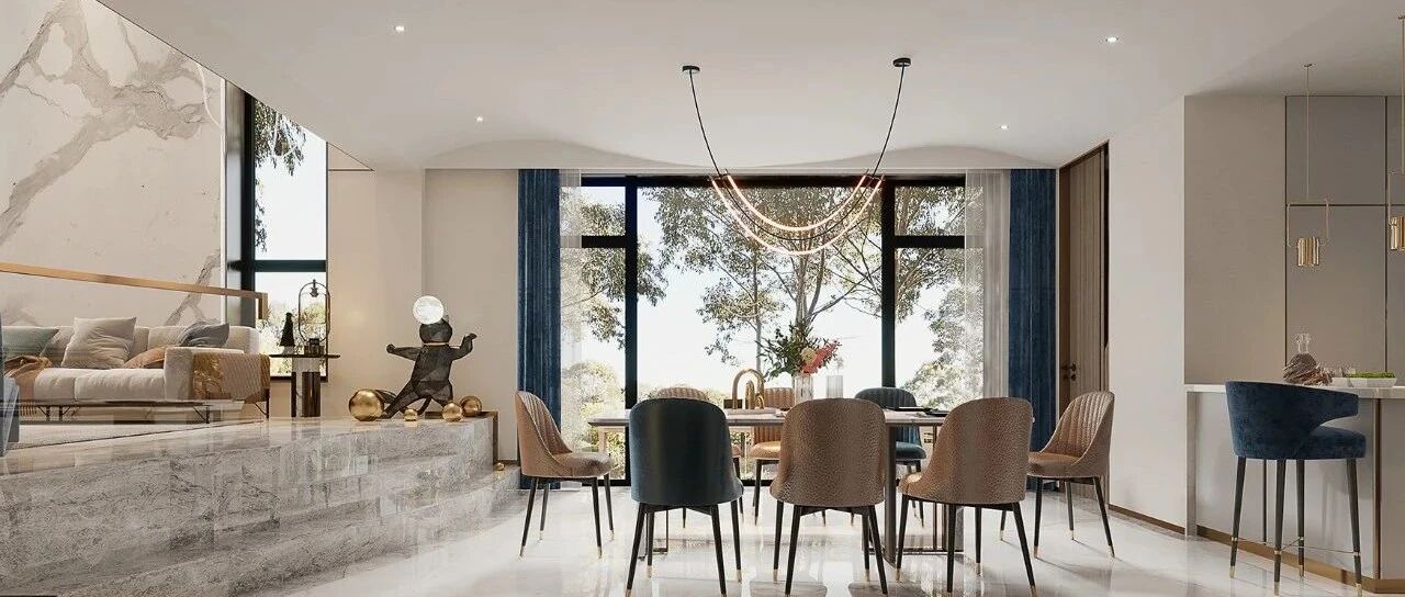 缪斯新作 | 450㎡现代暖居，线条与光影勾勒家的轮廓！