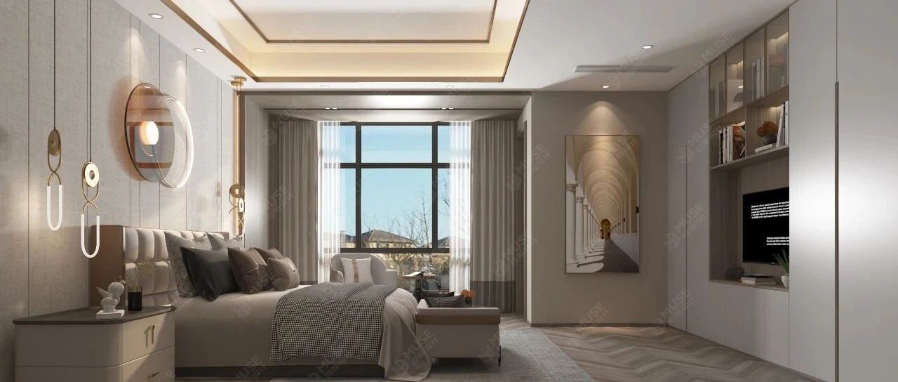 现代轻奢|二层独栋别墅的写意空间。