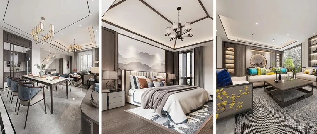 缪斯新作 | 420㎡新中式设计，烟雨朦胧的江南风情~