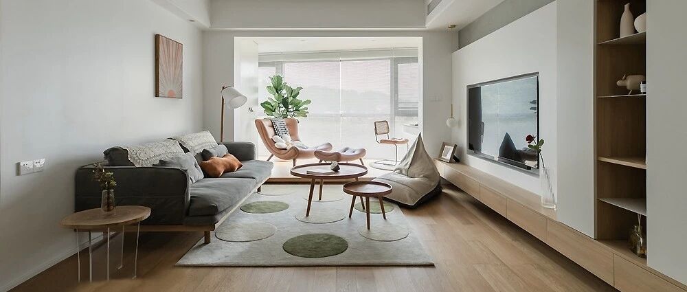 97㎡舒适北欧3室2厅，榻榻米书房实用性逆天！