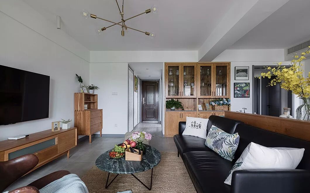 100平全屋开放式装修，视觉效果直接大了50平，榻榻米和书房简直绝配！