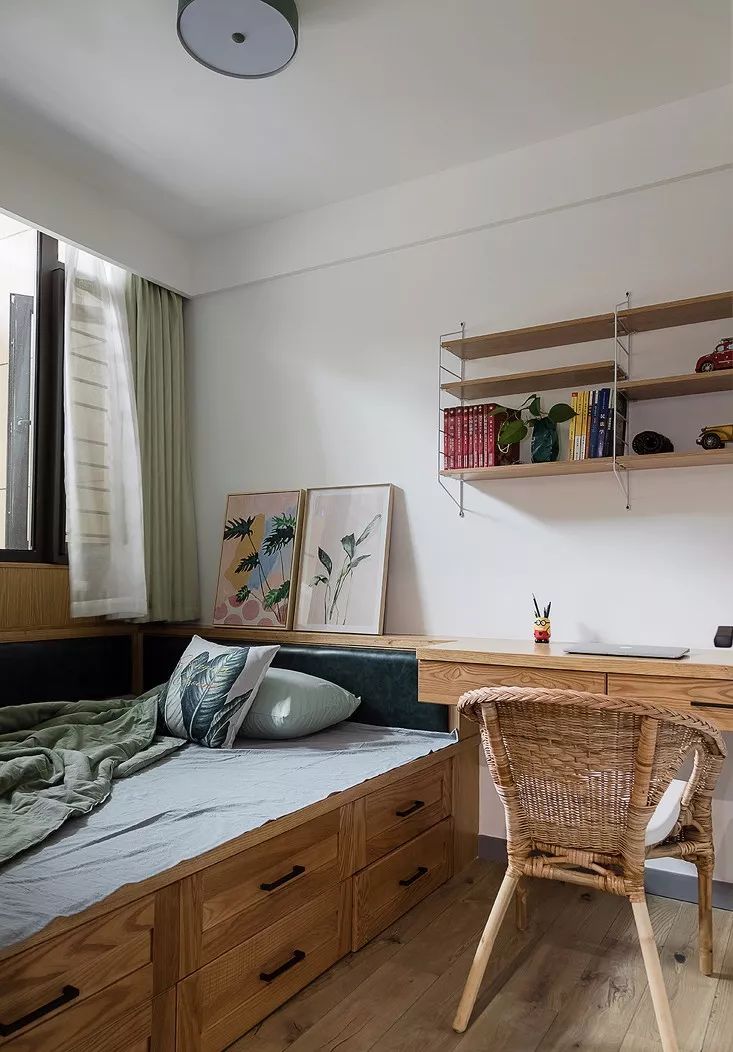 100平全屋开放式装修，视觉效果直接大了50平，榻榻米和书房简直绝配！