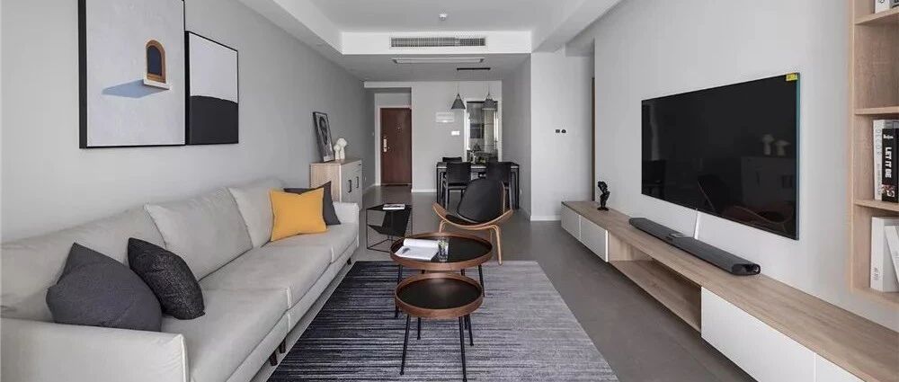 106㎡灰调北欧3室2厅，打造简约舒适的生活格调