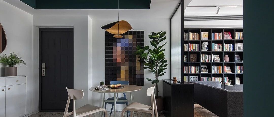 70㎡轻奢北欧2室2厅，住进全能的复古图书馆！