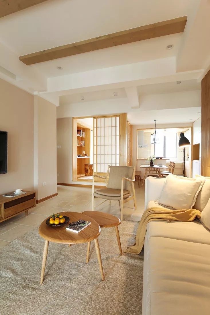 102㎡溫馨治愈系日式三居室，原木裝飾收納好，舒適實用好宜居 家居 第5張