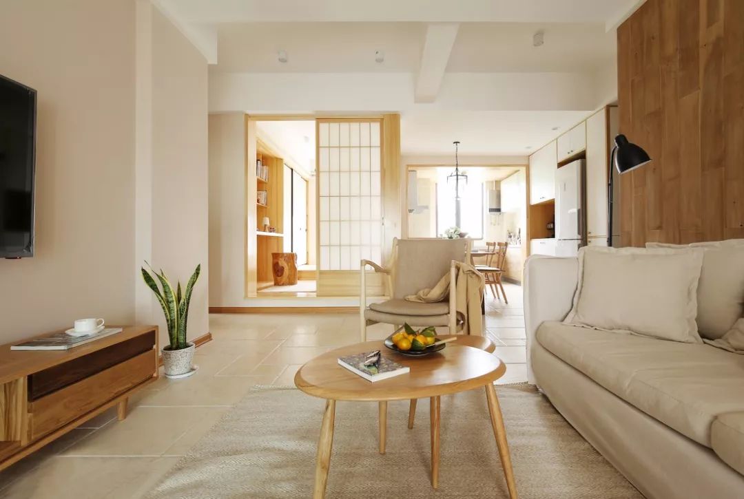 102㎡溫馨治愈系日式三居室，原木裝飾收納好，舒適實用好宜居 家居 第4張