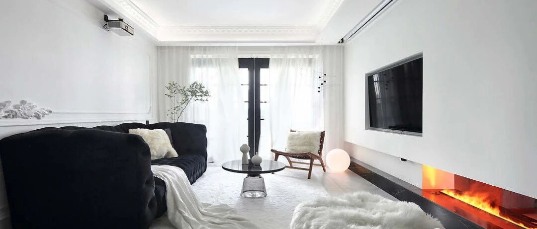 115㎡法式混搭2室2厅，黑白极简诠释精致美学