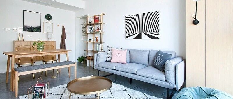 80㎡舒适北欧2室1厅，清新而明朗的惬意生活