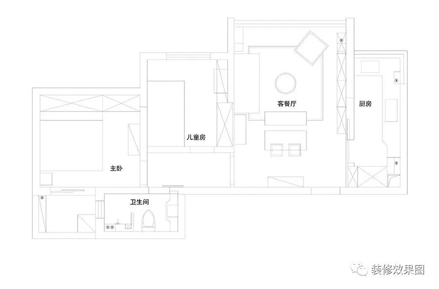 80㎡舒適北歐2室1廳，清新而明朗的愜意生活 家居 第3張