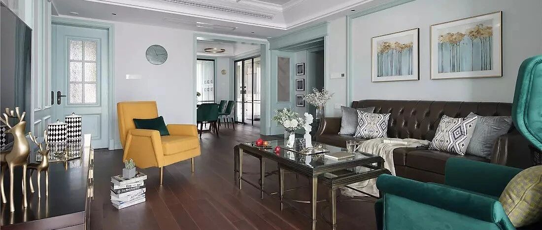 158㎡清新美式4室2厅，让生活如诗般浪漫有情调