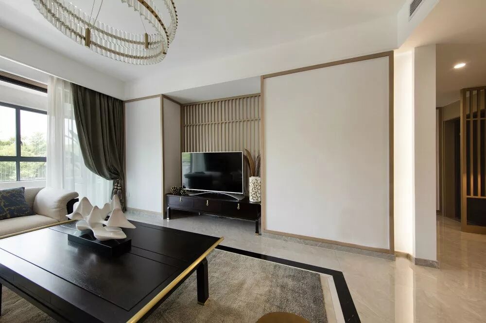 143㎡新中式4室2厅，古典淡雅，整体空间和谐开阔！