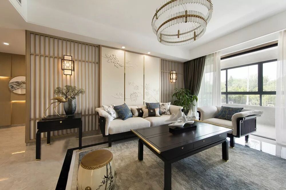 143㎡新中式4室2厅，古典淡雅，整体空间和谐开阔！