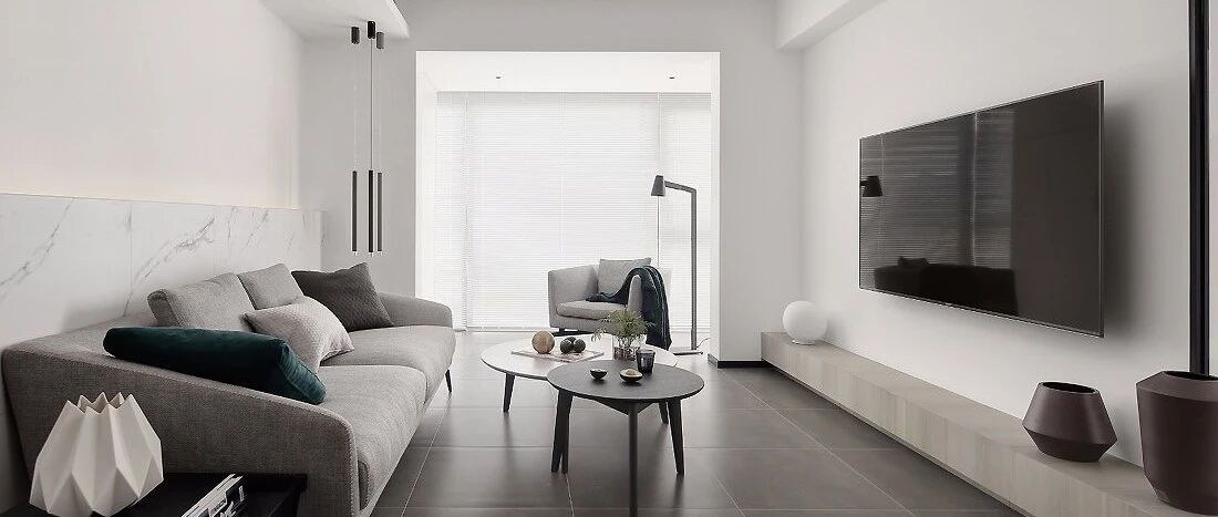 90㎡现代主义3室2厅，玻璃隔断让视觉感翻倍！