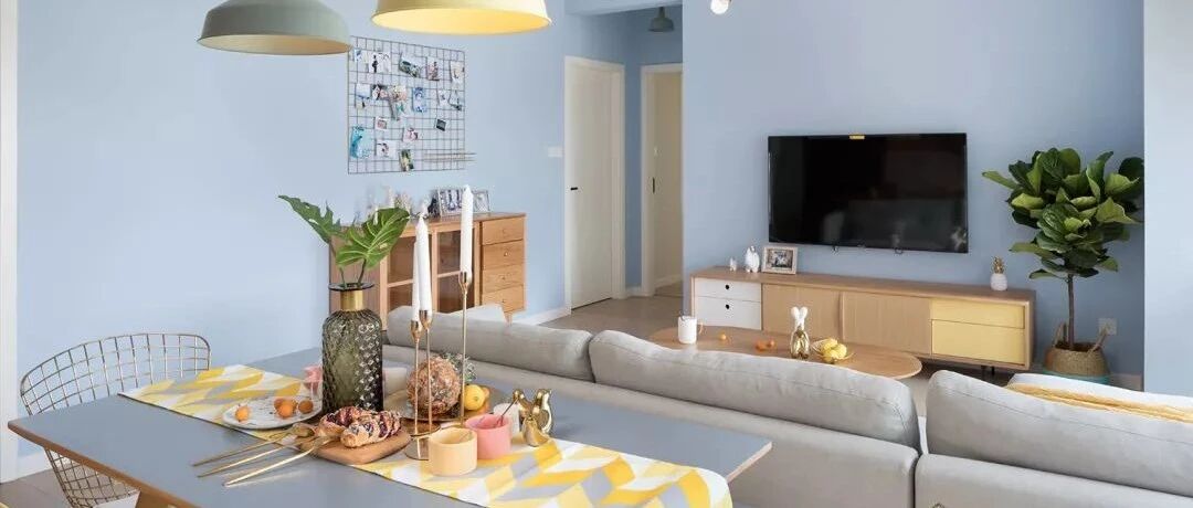 98㎡温馨北欧3室2厅，清新舒适的小资格调